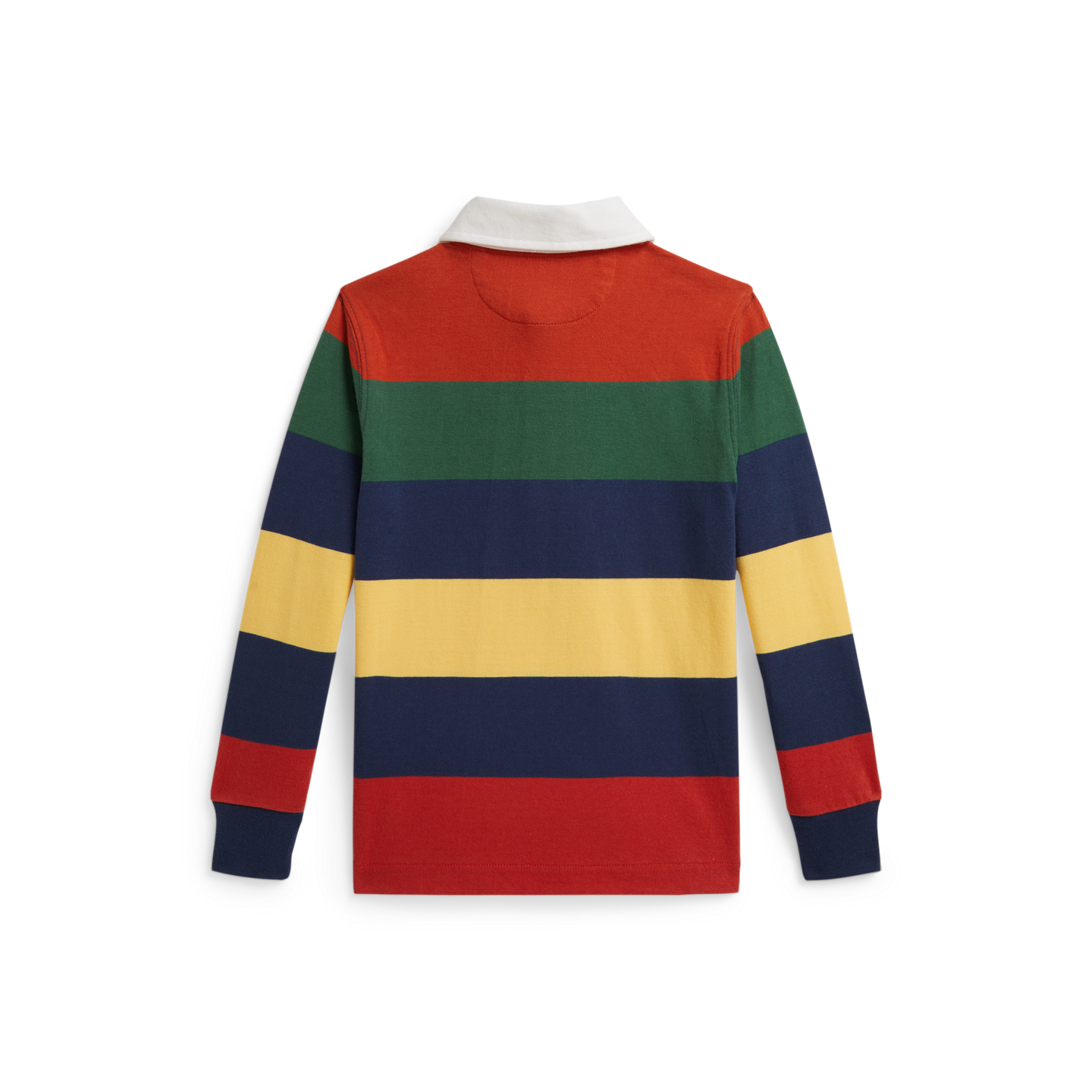 Детская рубашка Ralph Lauren Striped Cotton Rugby, цвет: Красный разноцветный — фото 1