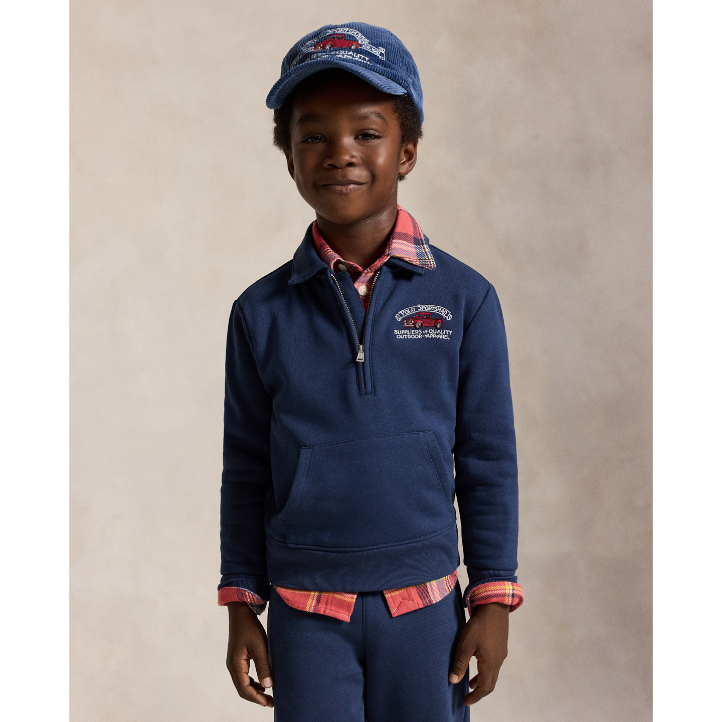 Детские комплекты Ralph Lauren Polo Sportsman Fleece Pullover & Pant, цвет: Тёмно-синий — фото 2