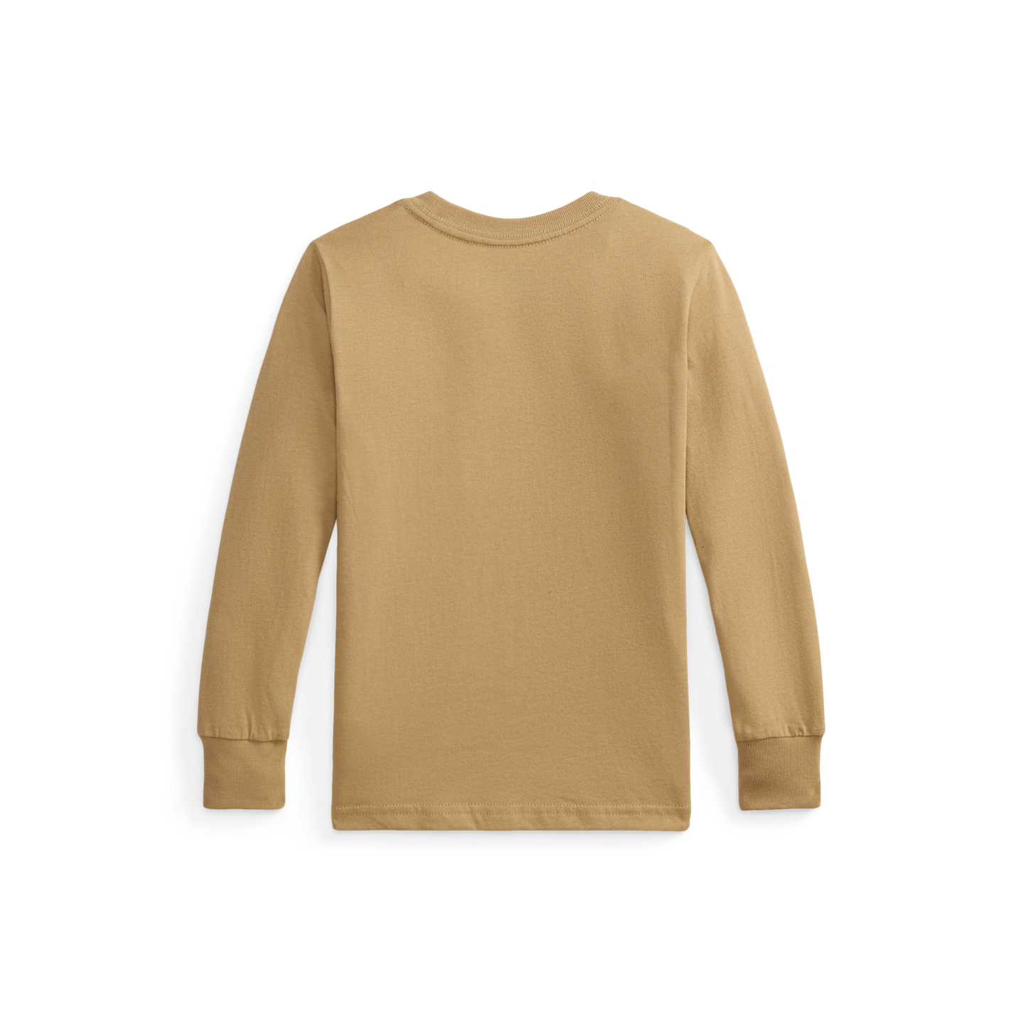 Детская футболка Ralph Lauren Polo Bear Cotton Long-Sleeve, цвет: Верблюжий — фото 1