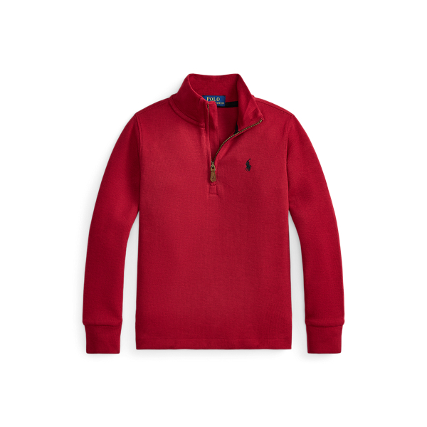 Eaton Red Estate-Rib Quarter-Zip Pullover Boys 2-7 1