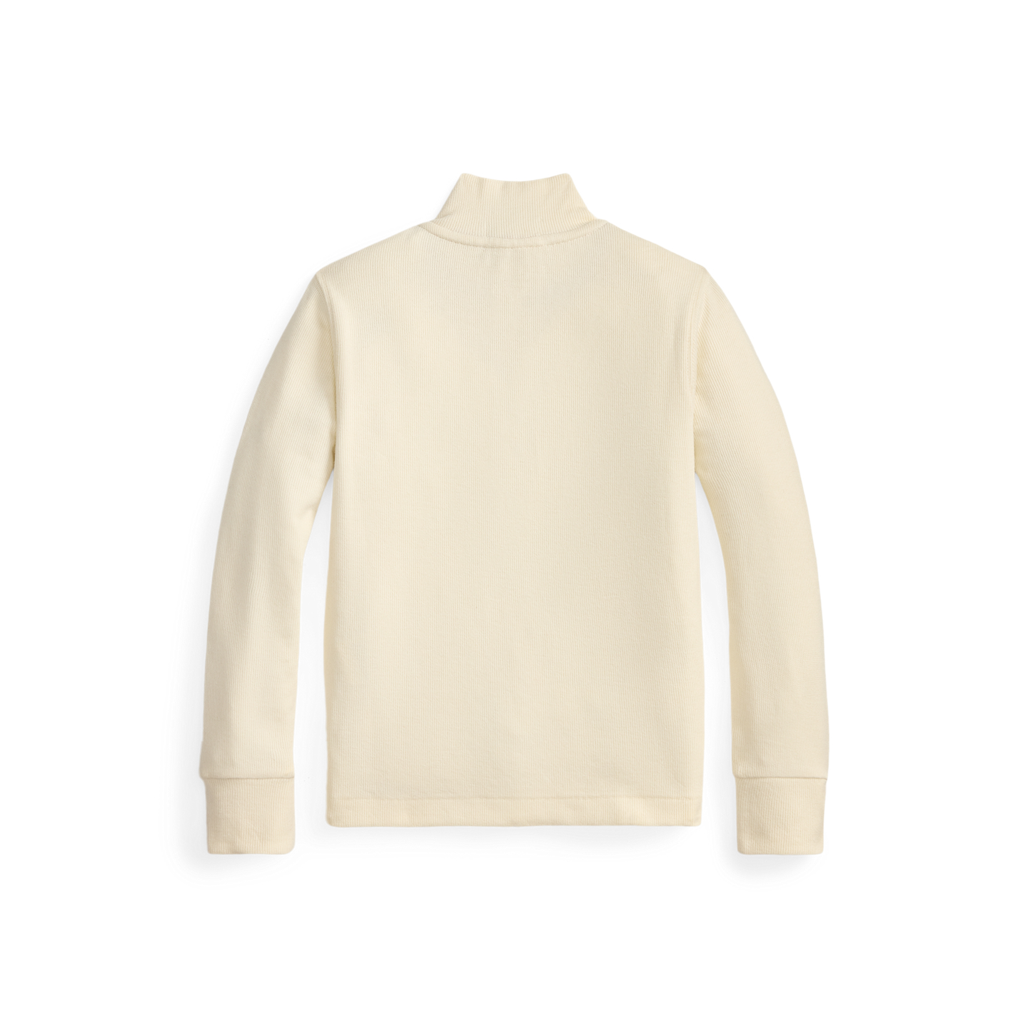 Детский свитер Ralph Lauren Estate-Rib Quarter-Zip Pullover, цвет: Кремовый — фото 1