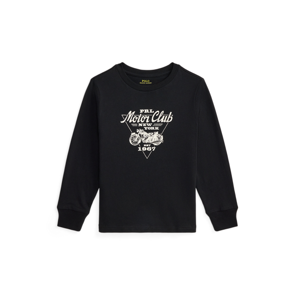 コットン ロングスリーブ グラフィック Tシャツ