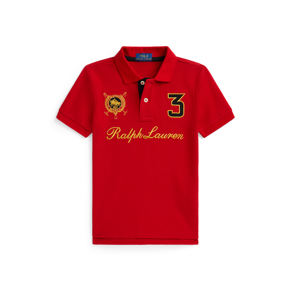Double-Pony Cotton Mesh Polo Shirt