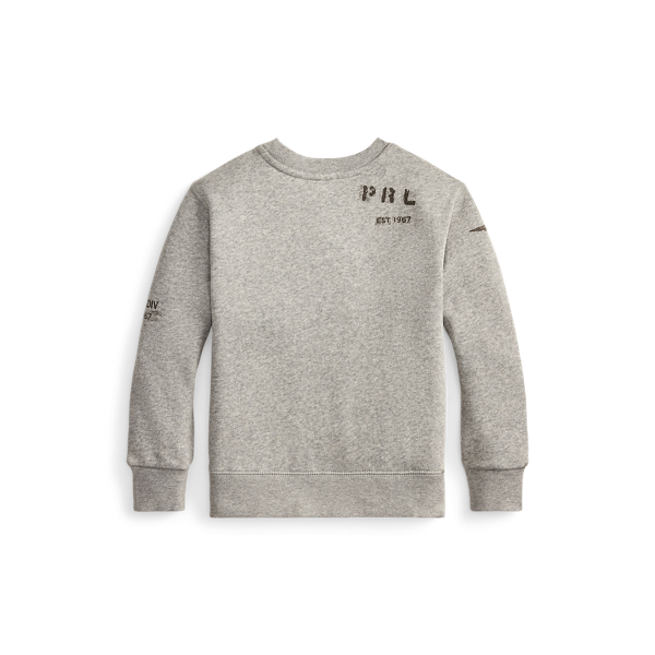 Motorcycle-Print Fleece Sweatshirt