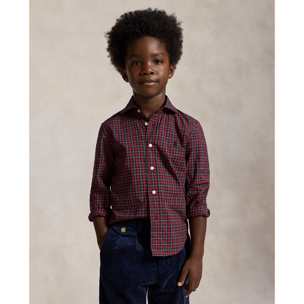 Plaid Cotton Poplin Shirt