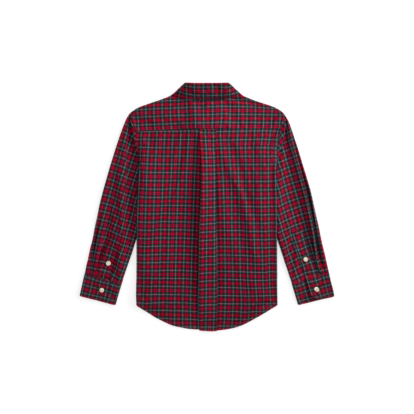 Детская рубашка Ralph Lauren Plaid Cotton Poplin, цвет: Красный / Зелёный разноцветный — фото 1
