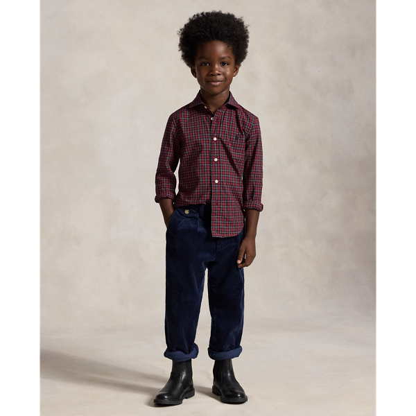 Plaid Cotton Poplin Shirt