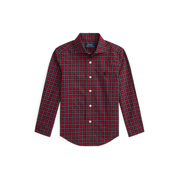 Plaid Cotton Poplin Shirt