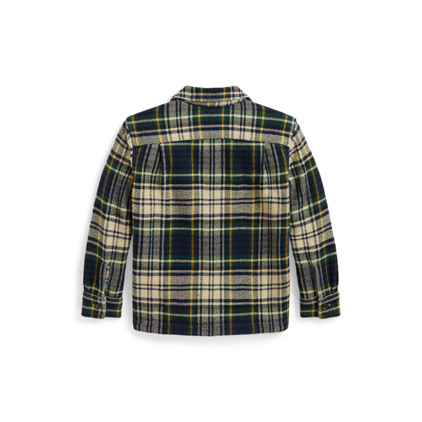 Plaid Cotton Flannel Camp Shirt