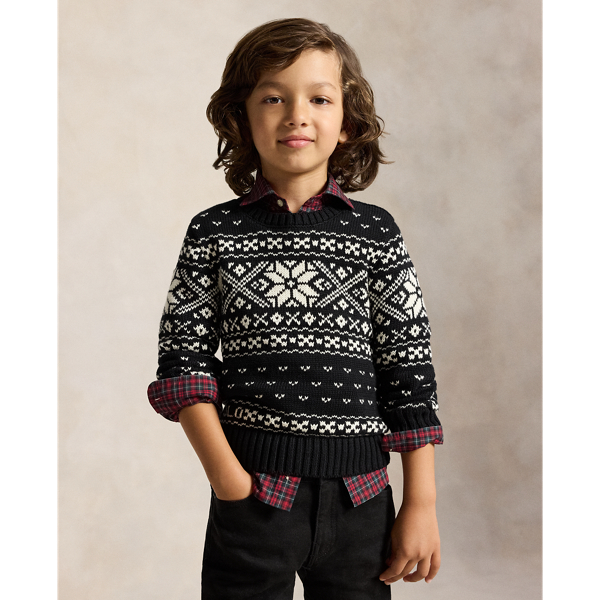 Pull motif flocon de neige en coton