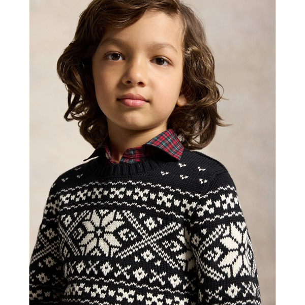 Pull motif flocon de neige en coton