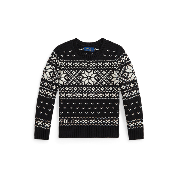 Pull motif flocon de neige en coton