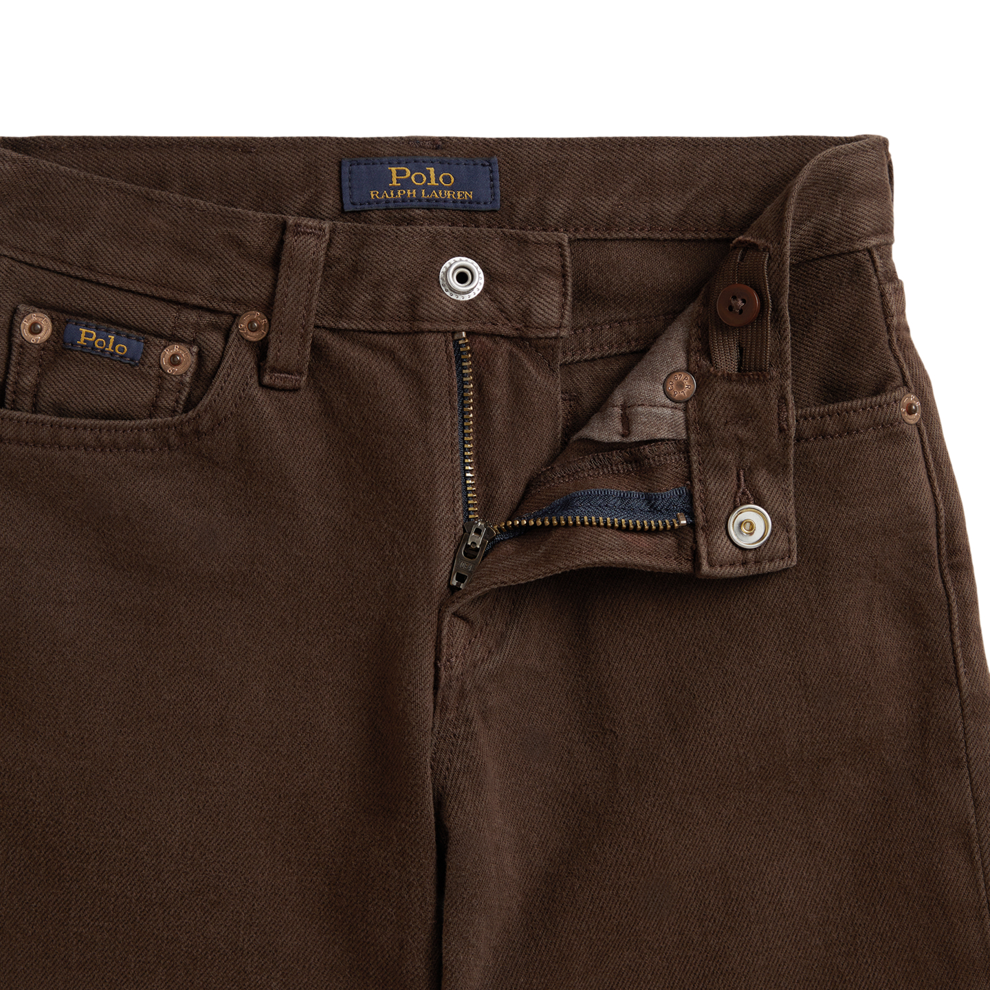 Детские джинсы Ralph Lauren Lynwood Relaxed Fit, цвет: Коричневый — фото 5