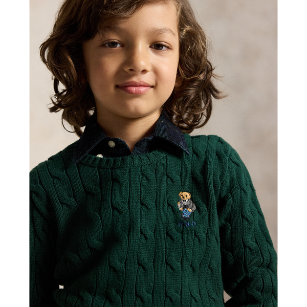Polo ベア ケーブルニット コットン セーター