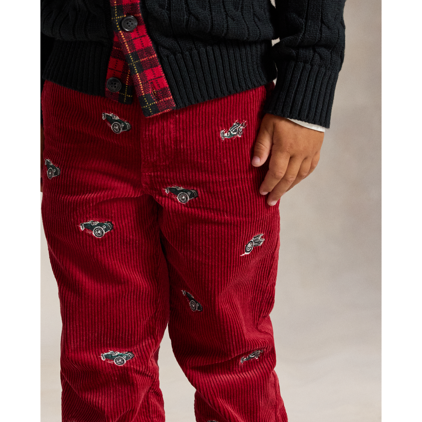 Детские брюки Ralph Lauren Bedford Straight Fit Corduroy, цвет: Красный — фото 3
