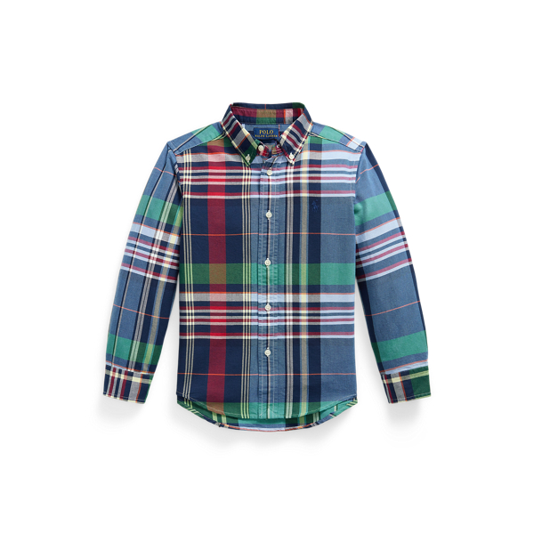 Plaid Cotton Oxford Shirt