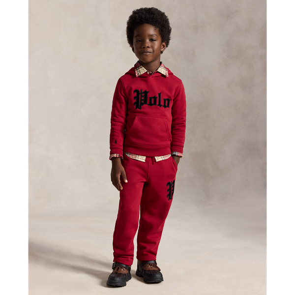 Velvet-Appliqu&eacute; Wide-Leg Sweatpant