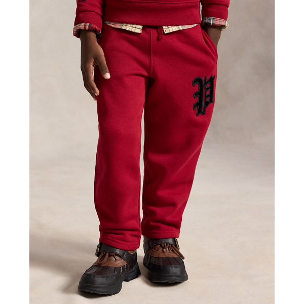 Velvet-Appliqu&eacute; Wide-Leg Sweatpant