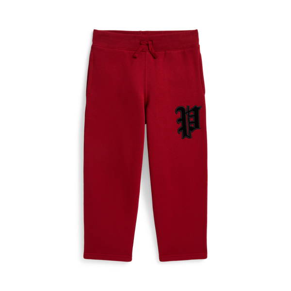 Velvet-Appliqu&eacute; Wide-Leg Sweatpant