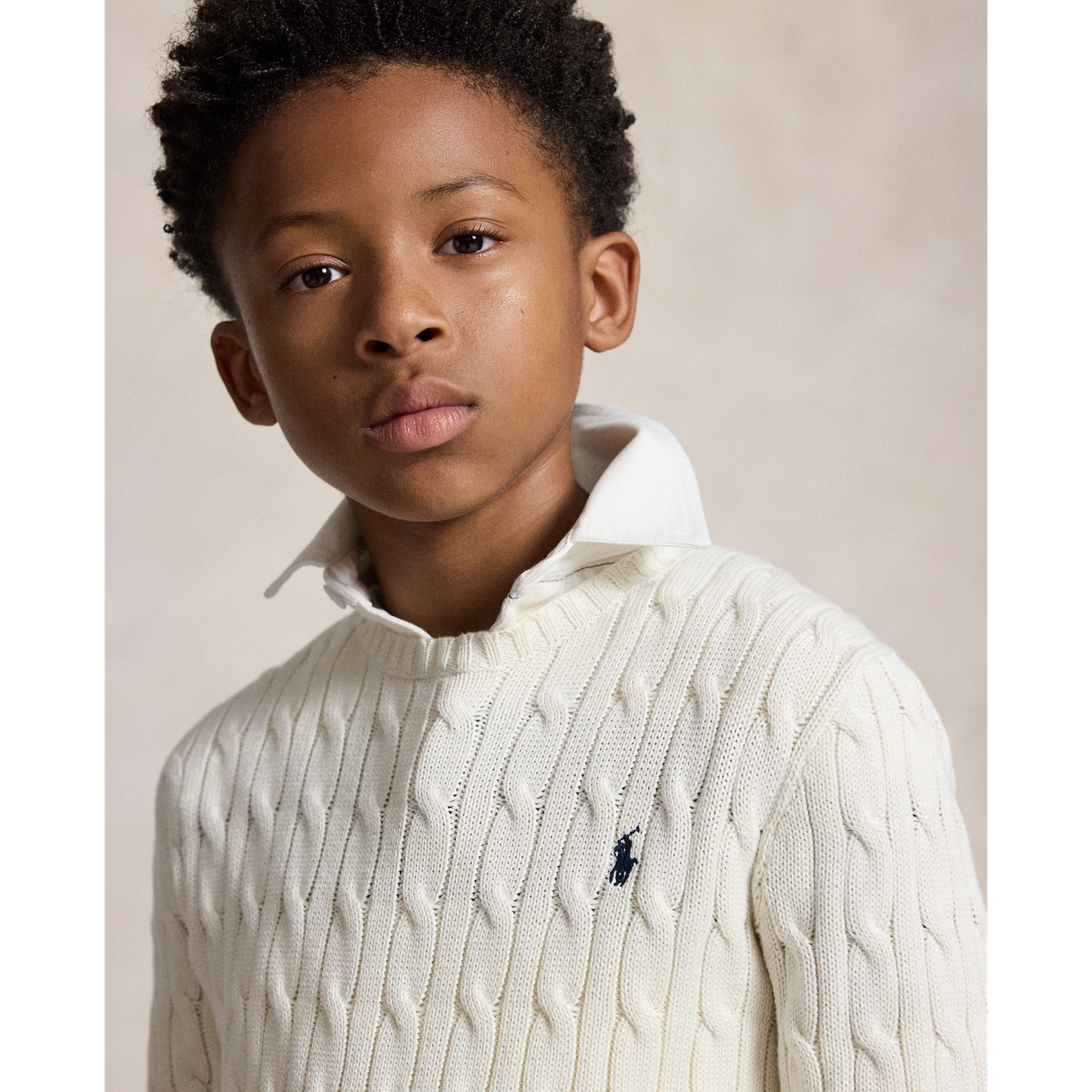 Свитер Ralph Lauren Cable-Knit Cotton, цвет: Кремовый — фото 3