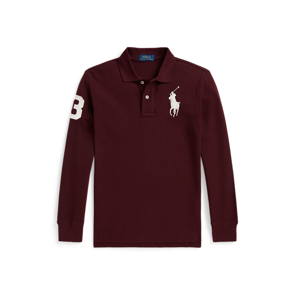 Big Pony Mesh Long-Sleeve Polo Shirt
