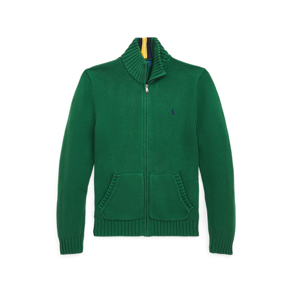 Full zip polo sweater best sale