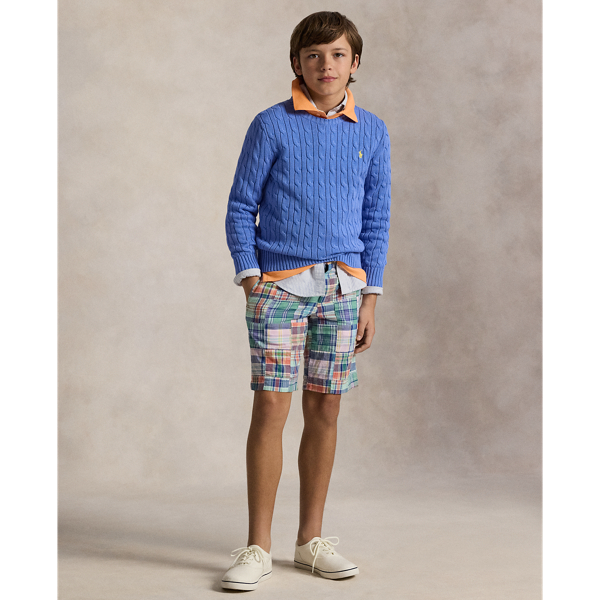 Baumwollpullover mit Zopfmuster Boys 6-14 Years in Harbor-Island-Blau 4