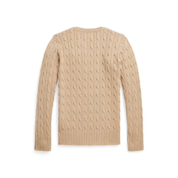 New Camel Melange Cable-Knit Cotton Sweater Boys 6-14 Years 2