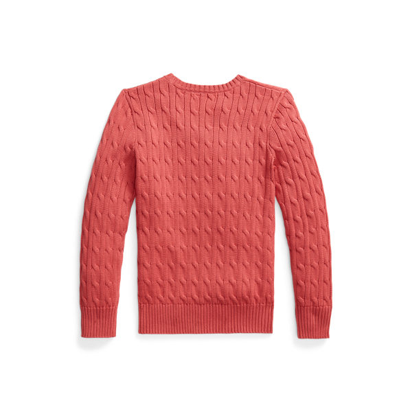 Pull en coton torsad&eacute; Boys 6-14 Years en Rouge Nantucket 2