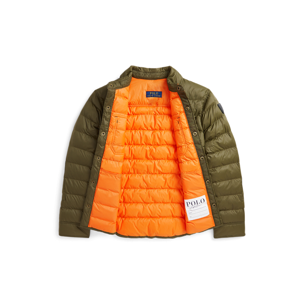 Canopy Olive Quilted Shirt Jacket Boys 8-20 for fall 7