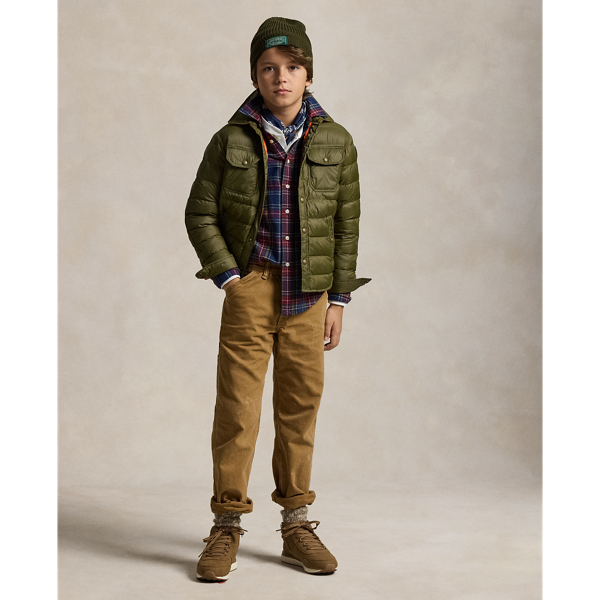 Canopy Olive Quilted Shirt Jacket Boys 8-20 for fall 4