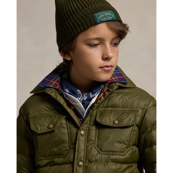 Canopy Olive Quilted Shirt Jacket Boys 8-20 for fall 5