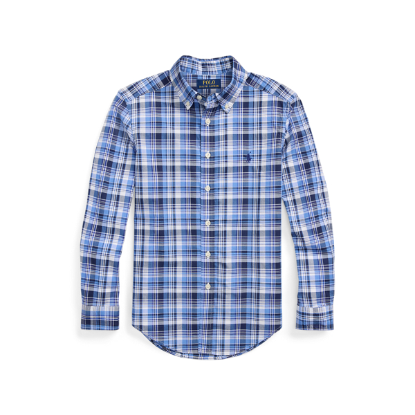Chemise écossaise popeline de coton