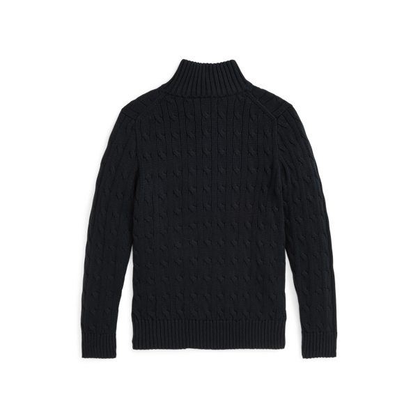 Baumwollpullover mit Zopfmuster