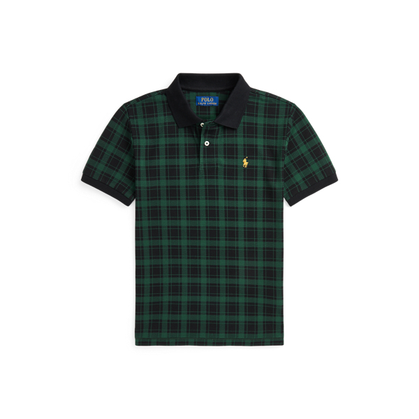 Buffalo Check Cotton Mesh Polo Shirt