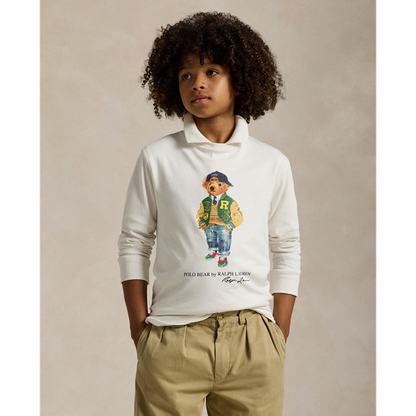 Polo Bear Cotton Long-Sleeve Tee