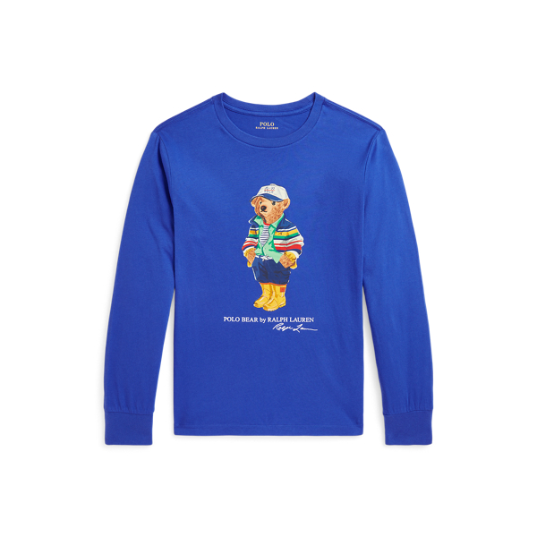 Polo Bear Cotton Jersey Long-Sleeve Tee