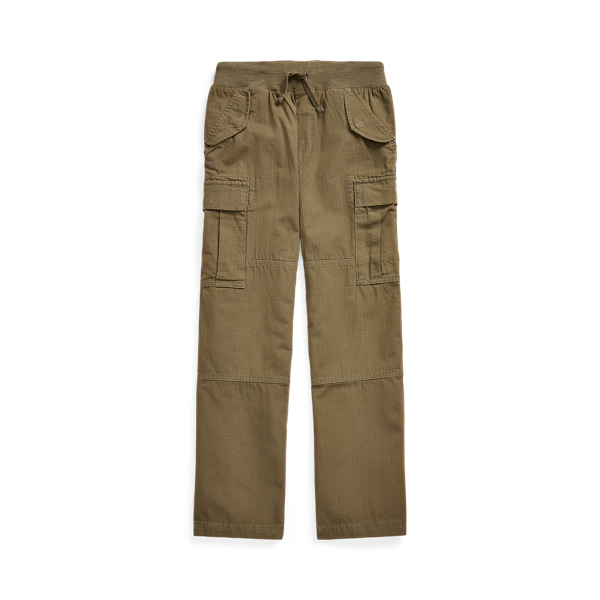 Outdoors Olive Cotton Ripstop Cargo Trouser Boys 6-14 Years 1