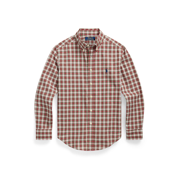 Plaid Cotton Poplin Shirt