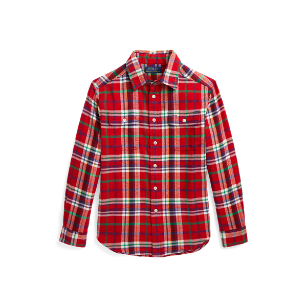 Plaid Cotton Flannel Workshirt Boys 6-14 Years 1