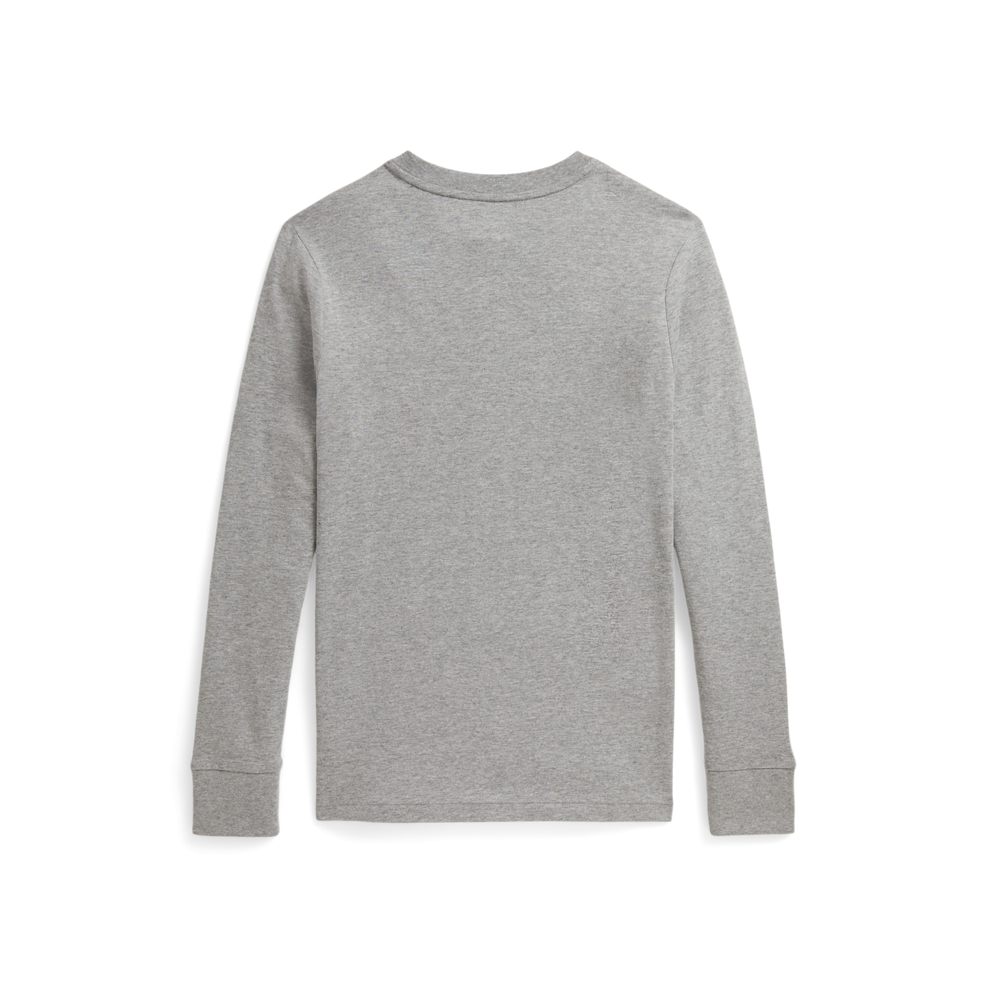 Детская рубашка Ralph Lauren Cotton Jersey Henley, цвет: Меланжевый — фото 1