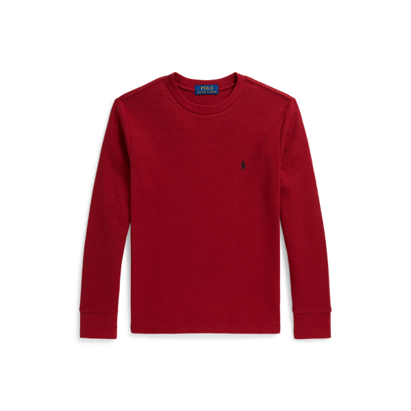 Waffle-Knit Cotton Long-Sleeve T-Shirt