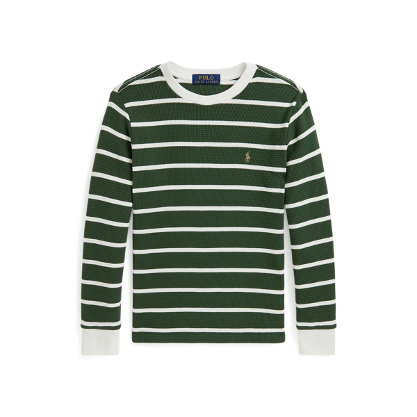 ストライプド ワッフル コットン ロングスリーブ Tシャツ | ラルフ