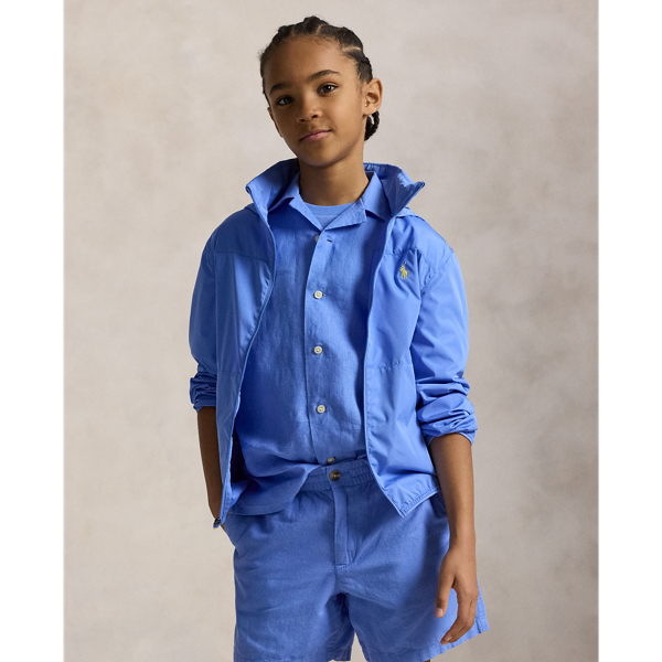 Veste à capuche hydrofuge rangeable