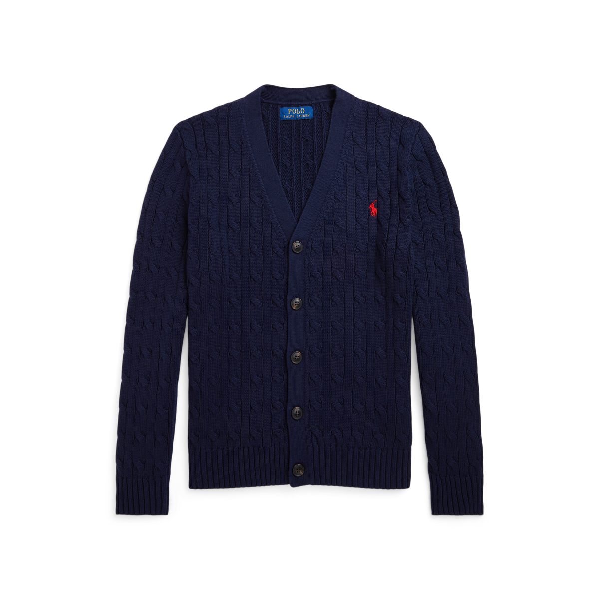 【POLO RALPH LAUREN】aran cable-knit cotton パーカー Cable-Knit Cotton V-Neck Cardigan | Ralph Lauren