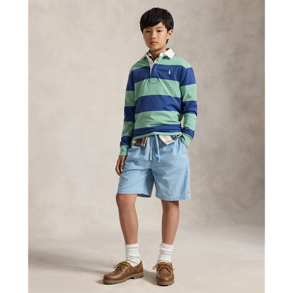Boys 8-18 アイコニック ラグビー シャツ Faded Mint 1