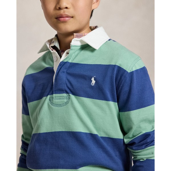 Boys 8-18 アイコニック ラグビー シャツ Faded Mint 5