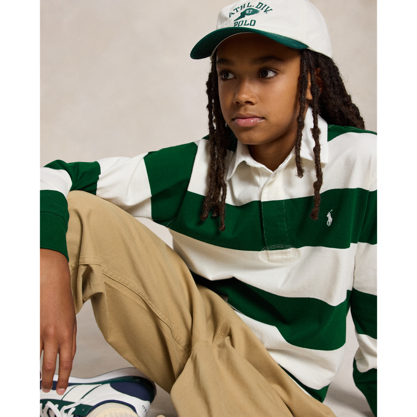 Рубашка Ralph Lauren The Iconic Rugby Shirt, цвет: Тёмно-зелёный — фото 3