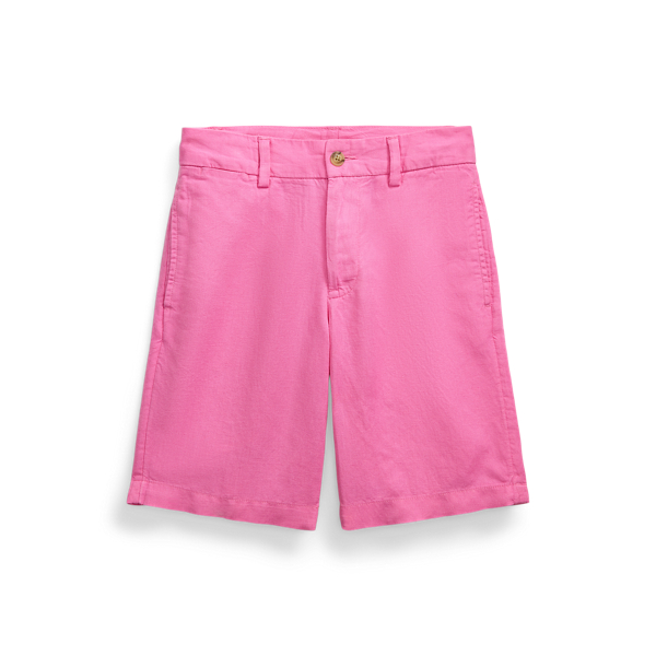 Short Straight Fit en lin et coton