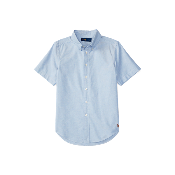 Blue Cotton Oxford Uniform Shirt Boys 8-20 1